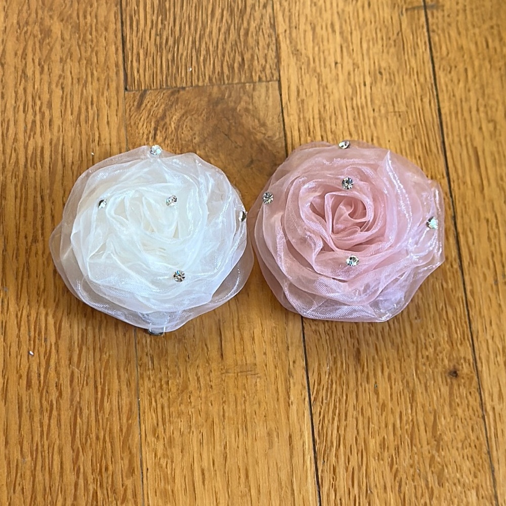 Crystal Flower Hair Clips/Pins